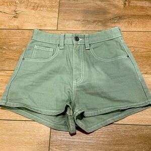 Cotton On High Rise Mom shorts, size 4, pale green